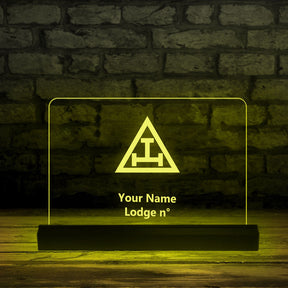 Royal Arch Chapter LED Sign - 3D Glowing light - Bricks Masons