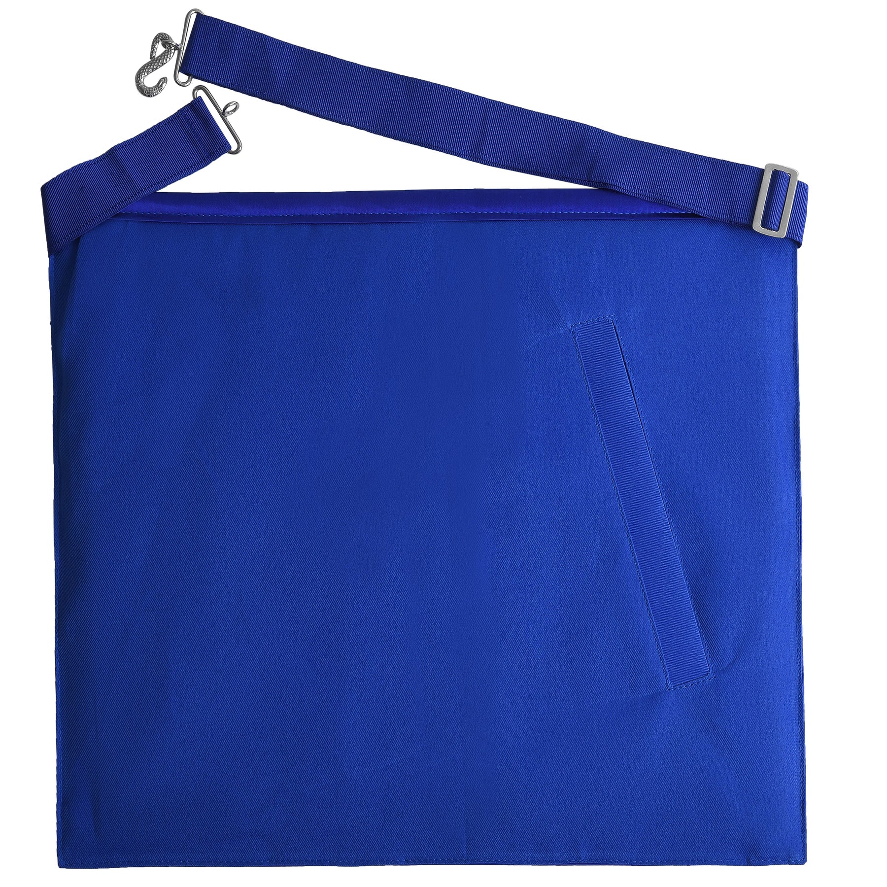 Royal & Select Masters English Regulation Apron - White & Blue Embroidery - Bricks Masons