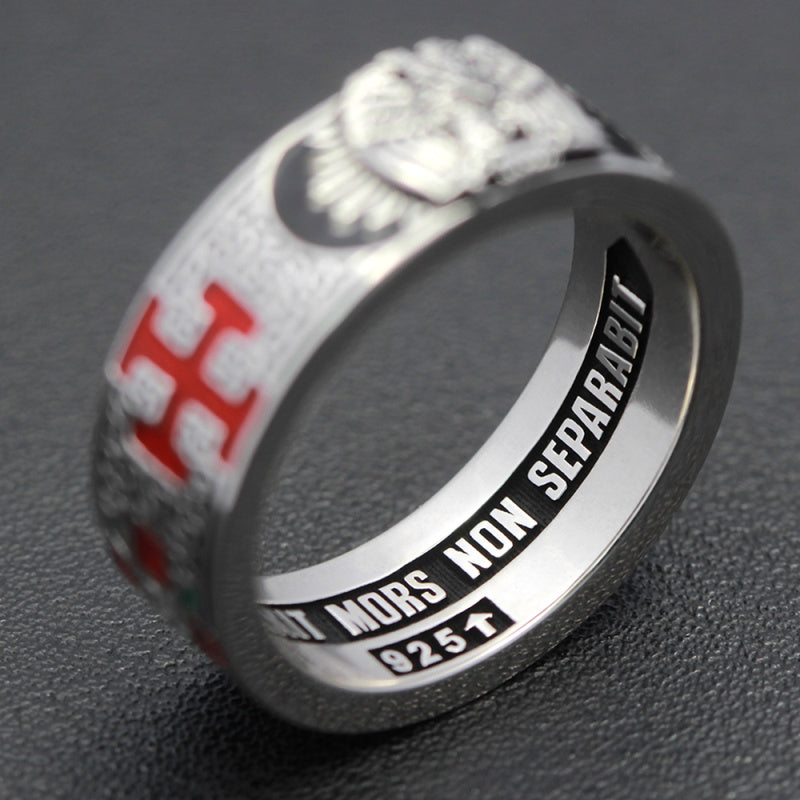 Shriners RING - 925 STERLING SILVER/ 14K REAL GOLD EAGLE - Bricks Masons