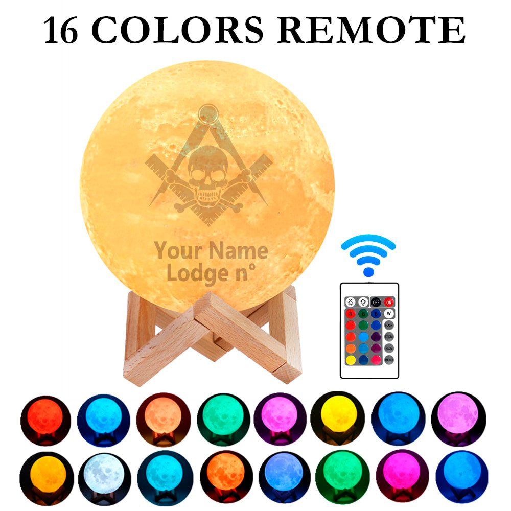 Widows Sons Lamp - 3D Moon Various Colors - Bricks Masons