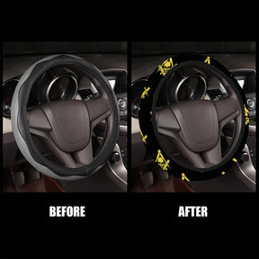 Widows Sons Steering Wheel Cover - White & Gold - Bricks Masons